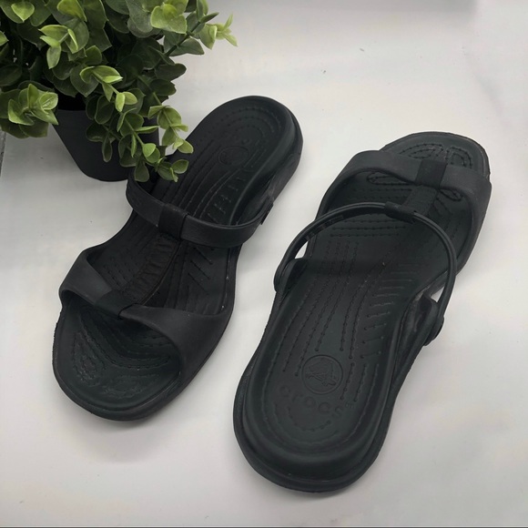 crocs cleo sandals size 8